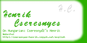 henrik cseresnyes business card